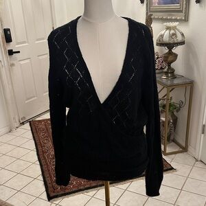GAP Black V-Neck Sweater for Women